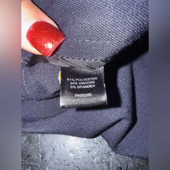 UEC EXPRESS Navy Blue Wide-Leg Pants with SAILOR NAUTICAL Button Detail Sz 10 - Picture 7 of 12